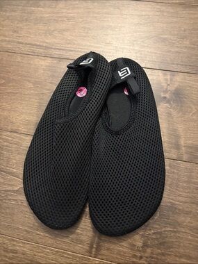 Black Mesh Water Shoes - Lightweight Slip-On